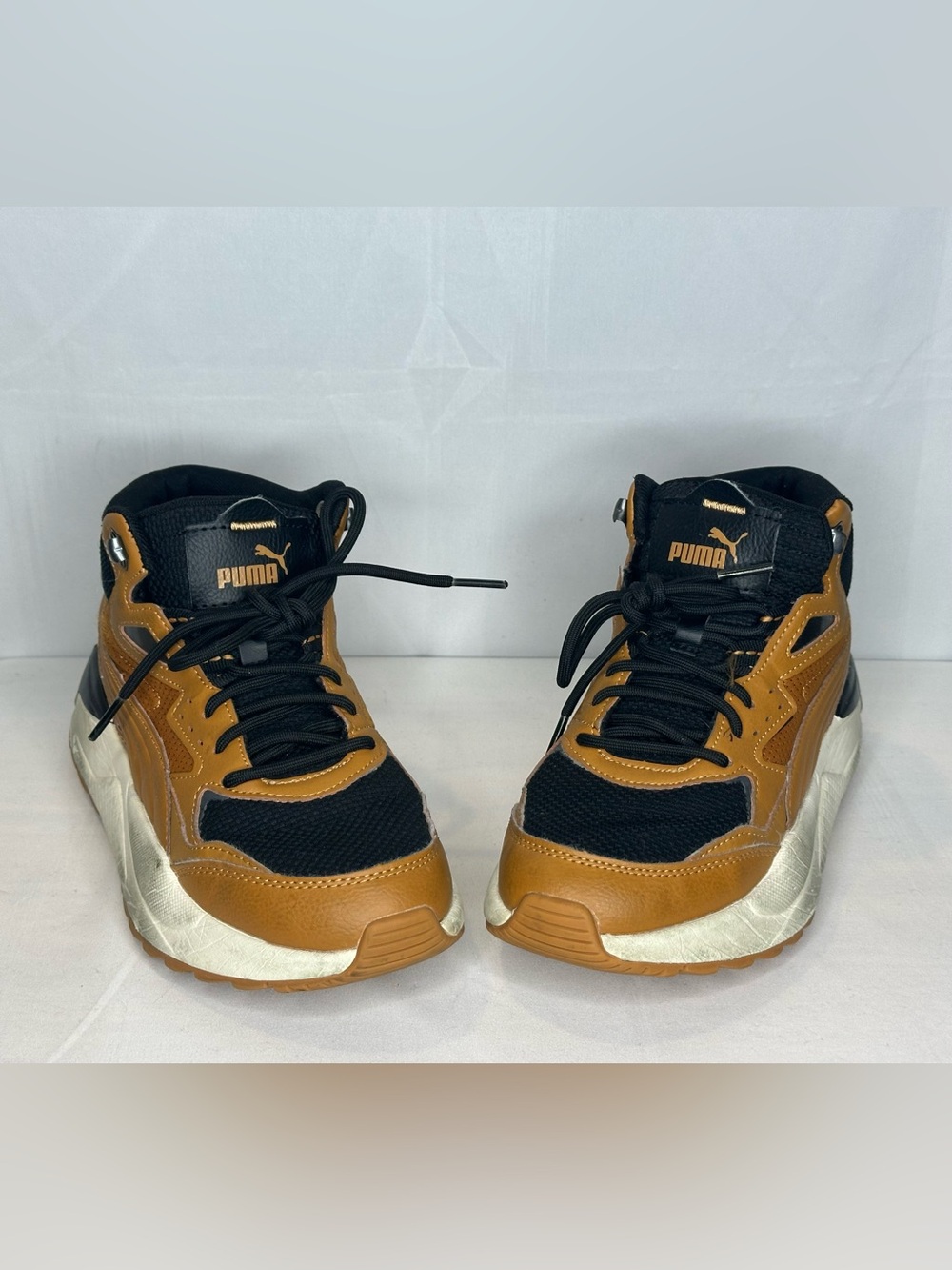 Puma Black & Brown Chunky Lace-Up Sneakers